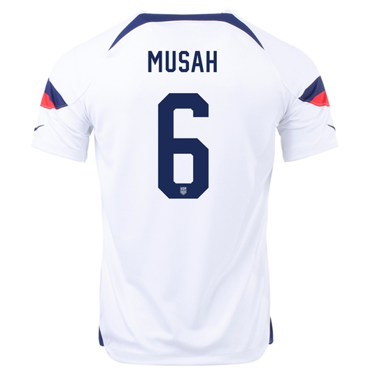 Nike United States Yunus Musah Home Jersey 22/23 (White/Loyal Blue)