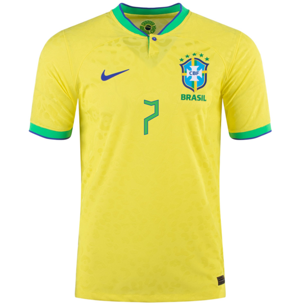 Nike Brazil Authentic Lucas Paqueta Match Home Jersey 22/23 (Dynamic Yellow/Paramount Blue)