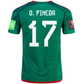 Adidas Mexico Orbelin Pineda Home Jersey w/ World Cup 2022 Patches 22/23 (Vivid Green)