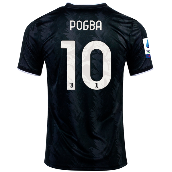 adidas Juventus Paul Pogba Away Jersey w/ Serie A Patch 22/23 (Black/White/Carbon)