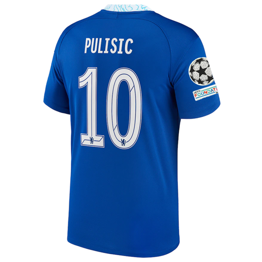 Nike Chelsea Christian Pulisic Home Jersey w/ Champions League + Club World Cup Patches 22/23 (Rush Blue)
