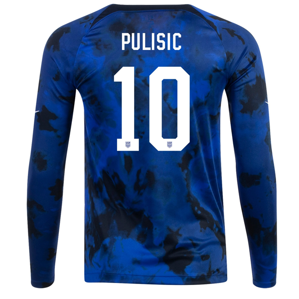 Nike United States Christian Pulisic Long Sleeve Away Jersey 22/23 (Bright Blue/White)