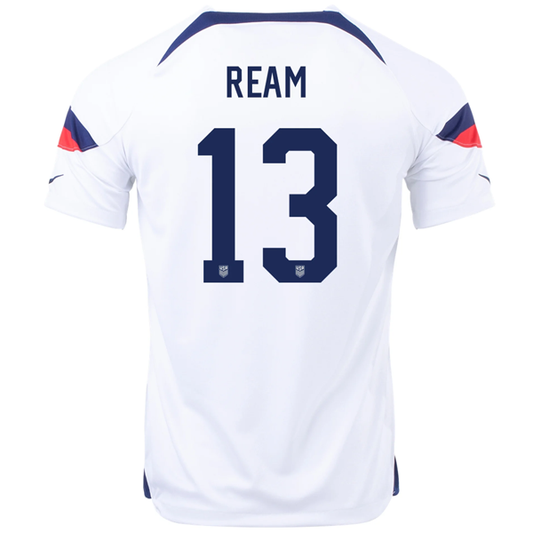 Nike United States Tim Ream Home Jersey 22/23 (White/Loyal Blue)