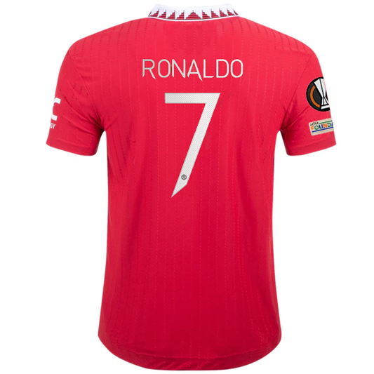 Products adidas Manchester United Cristiano Ronaldo Authentic Home Jersey w/ Europa League Patches 22/23 (Real Red)