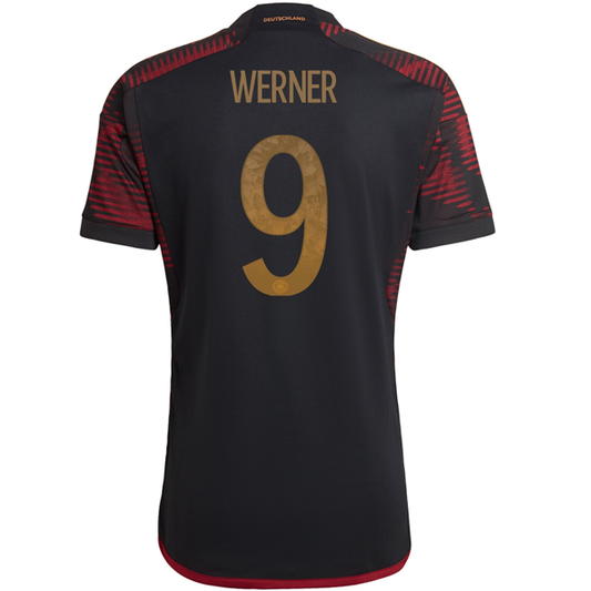 adidas Germany Timo Werner Away Jersey 22/23 (Black/Burgundy)