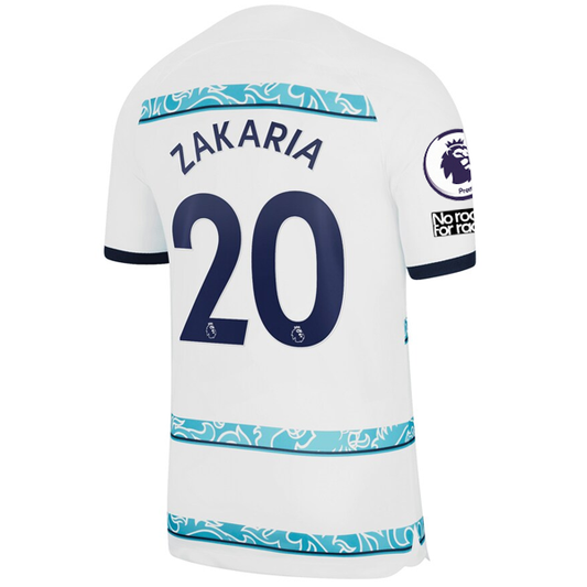 Nike Chelsea Zakaria Away Jersey w/ EPL + Club World Cup Patches 22/23 (White/College Navy)