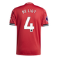 Matthijs de Ligt Manchester United 25/26 Authentic Home Jersey by adidas