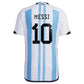 Pre-Order: Messi #10 Premium Soccer 2022 Argentina World Cup Champions Home Jersey by Adidas