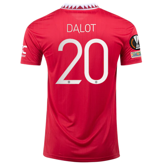 adidas Manchester United Diogo Dalot Home Jersey w/ Europa League Patches 22/23 (Real Red)