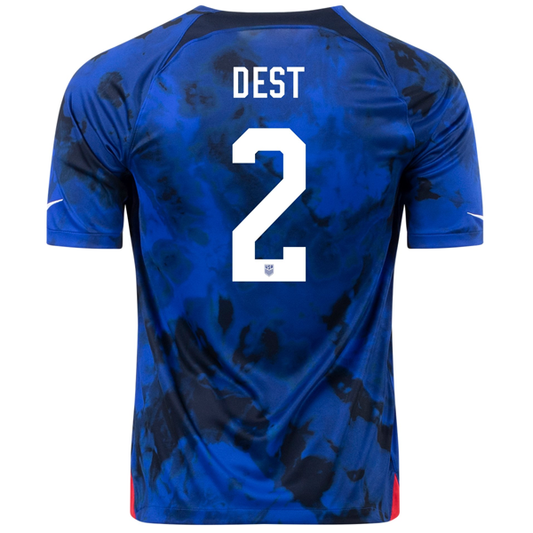 Nike United States Sergino Dest Away Jersey 22/23 (Bright Blue/White)