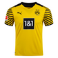 Puma Dortmund Home Jersey w/ Bundesliga Patch 21/22 (Cyber Yellow/Black)