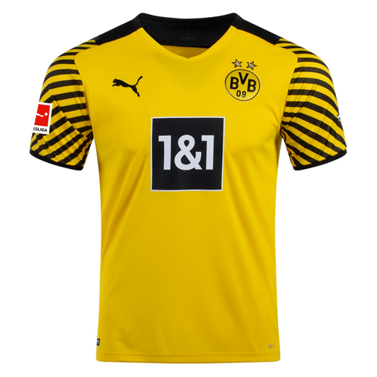 Puma Dortmund Home Jersey w/ Bundesliga Patch 21/22 (Cyber Yellow/Black)
