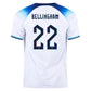 Nike England Authentic Match Jude Bellingham Home Jersey 22/23 (White/Blue Fury/Blue Void)