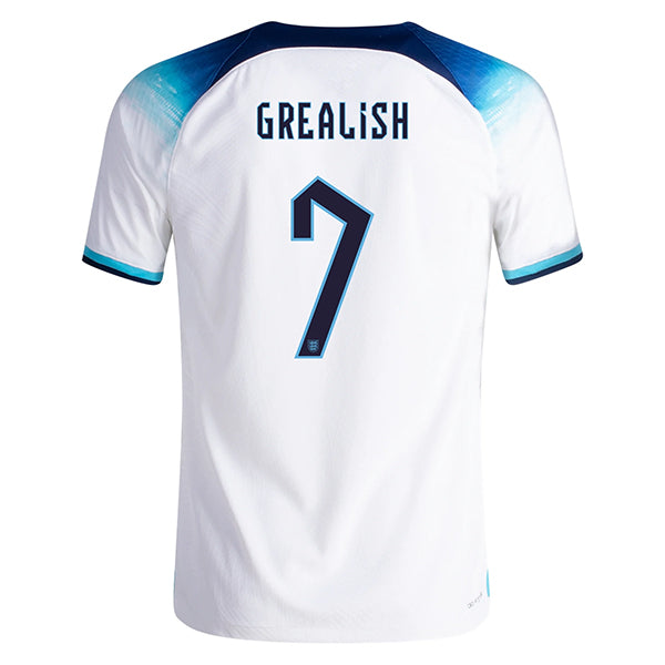 Nike England Authentic Match Jack Grealish Home Jersey 22/23 (White/Blue Fury/Blue Void)