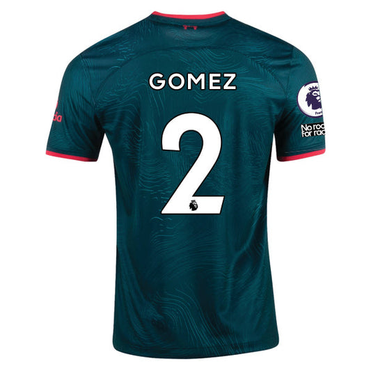 Products Nike Liverpool Gomez Third Jersey 22/23 w/ EPL and NRFR Patches (Dark Atomic Teal/Siren Red)