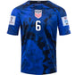 Nike United States Musah Away Jersey 22/23 w/ World Cup 2022 Patches (Bright Blue/White)