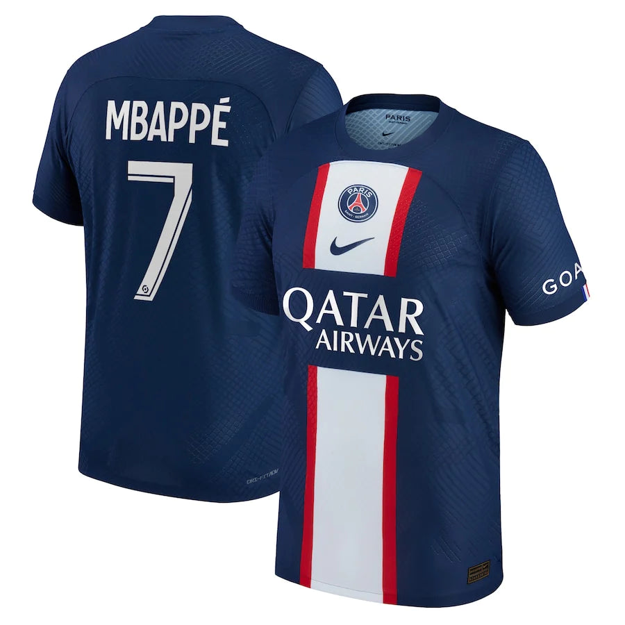 PSG Paris Saint Germain Kylian Mbappe Authentic Home Jersey 2022-23