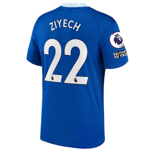 Nike Chelsea Hakim Ziyech Home Jersey w/ EPL + Club World Cup Patches 22/23 (Rush Blue)