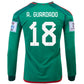 adidas Mexico Andres Guardado Home Long Sleeve Jersey 22/23 w/ World Cup 2022 Patches (Vivid Green)