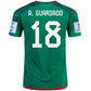 adidas Men's Mexico Andres Guardado Home Jersey w/ World Cup 2022 Patches 22/23 (Vivid Green)