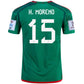 Adidas Mexico Hector Moreno Home Jersey w/ World Cup 2022 Patches 22/23 (Vivid Green)