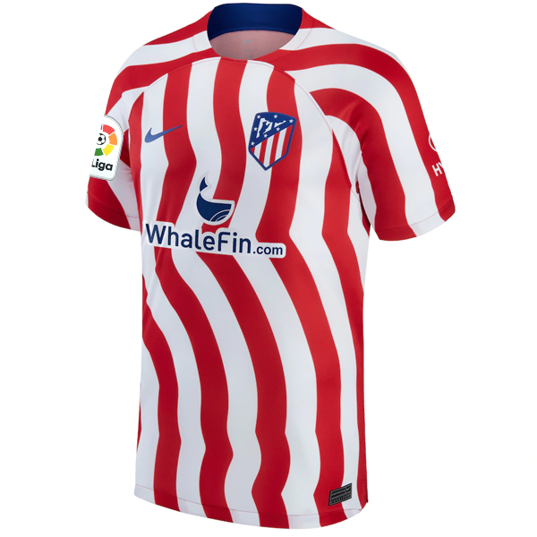 Nike Atletico Madrid Home Jersey w/ La Liga Patch 22/23 (White/Red/Deep Royal Blue)