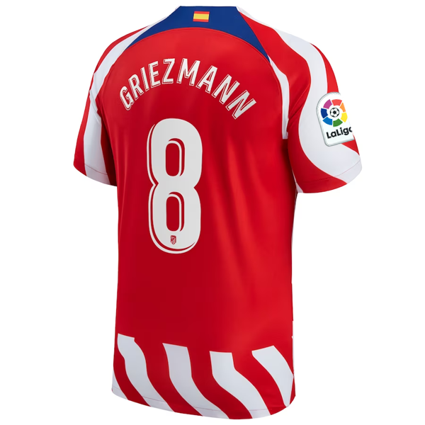 Nike Atletico Madrid Antoine Griezmann Home Jersey w/ La Liga Patch 22/23 (White/Red/Deep Royal Blue)