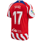 Nike Atletico Madrid Saúl Home Jersey w/ La Liga Patch 22/23 (White/Red/Deep Royal Blue)