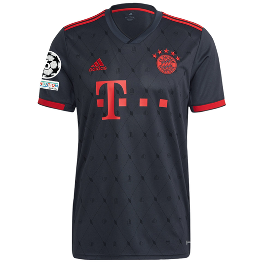 adidas Bayern Munich Third Jersey w/ Champions League Patches 22/23 (Night Grey)