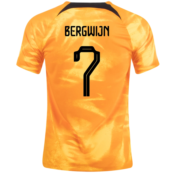 Nike Netherlands Steven Bergwijn Home Jersey 22/23 (Laser Orange/Black)