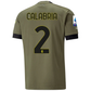 Puma AC Milan Davide Calabria Third Jersey w/ Scudetto + Serie A Patch 22/23 (Dark Green Moss/Spring Moss)