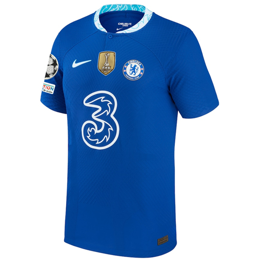 Nike Chelsea Authentic Match Home Jersey w/ Champions League Patches 22/23 (Rush Blue/White)