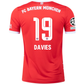 adidas Bayern Munich Alphonso Davies Home Jersey w/ Champions League Patches 22/23 (Red/White)