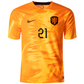 Nike Netherlands Frenkie De Jong Match Authentic Home Jersey 22/23 (Laser Orange/Black)