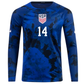 Nike United States Luca De La Torre Long Sleeve Away Jersey 22/23 (Bright Blue/White)