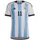 Adidas Argentina Angel Di Maria Home Jersey w/ Copa America Champion Patch 22/23 (White/Team Light Blue)