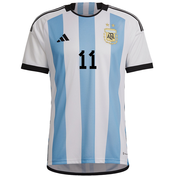 Adidas Argentina Angel Di Maria Home Jersey w/ Copa America Champion Patch 22/23 (White/Team Light Blue)