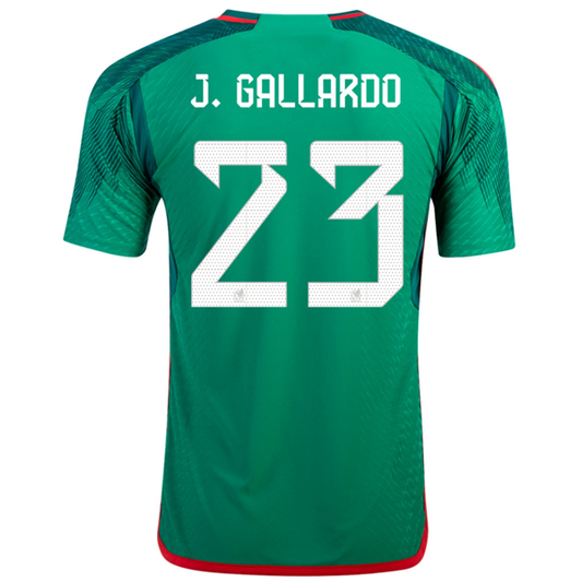 adidas Mexico Authentic Jesus Gallarado Home Jersey 22/23 (Vivid Green)