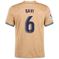 Nike Barcelona Gavi Away Jersey w/ La Liga Patch 22/23 (Club Gold)