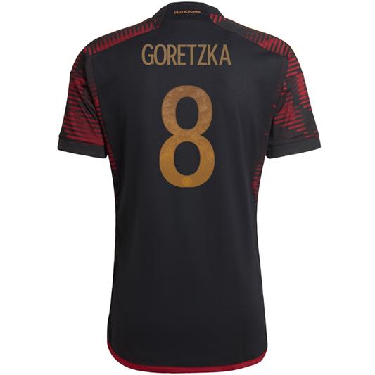 adidas Germany Leon Goretzka Away Jersey 22/23 (Black/Burgundy)