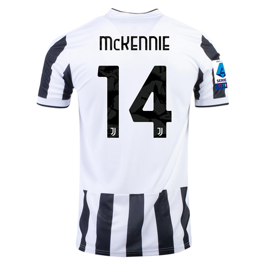 adidas Juventus Weston McKennie Home Jersey w/ Serie A Patches 21/22 (White/Black)