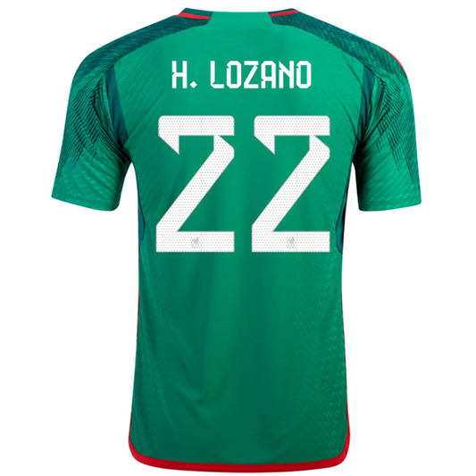 adidas Mexico Authentic Hirving Lozano Home Jersey 22/23 (Vivid Green)