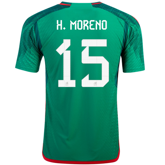 adidas Mexico Authentic Hector Moreno Home Jersey 22/23 (Vivid Green)