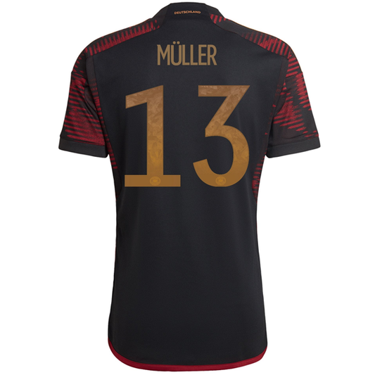 adidas Germany Thomas Muller Away Jersey 22/23 (Black/Burgundy)