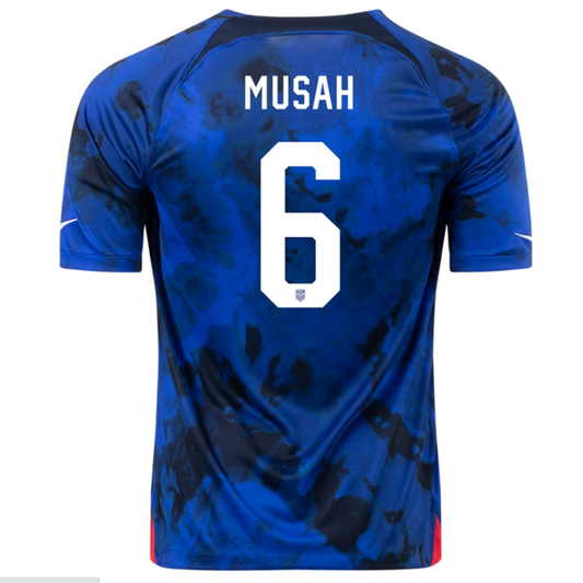 Nike United States Yunus Musah Away Jersey 22/23 (Bright Blue/White)