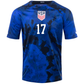 Nike United States Jordan Pefok Away Jersey 22/23 (Bright Blue/White)