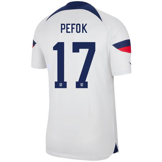 Nike United States Authentic Match Jordan Pefok Home Jersey 22/23 (White/Loyal Blue)