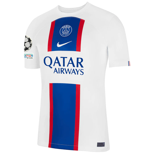 Nike Paris Saint-Germain Third Jersey w/ Champion League Patches 22/23 (White/Old Royal)