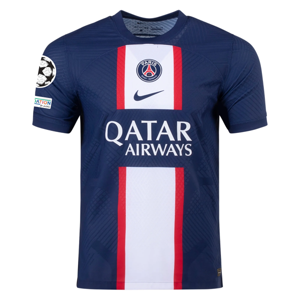 Nike Paris Saint-Germain Kylian Mbappe Authentic Match Home Jersey W/ Champions League Patches 22/23 (Midnight Navy)