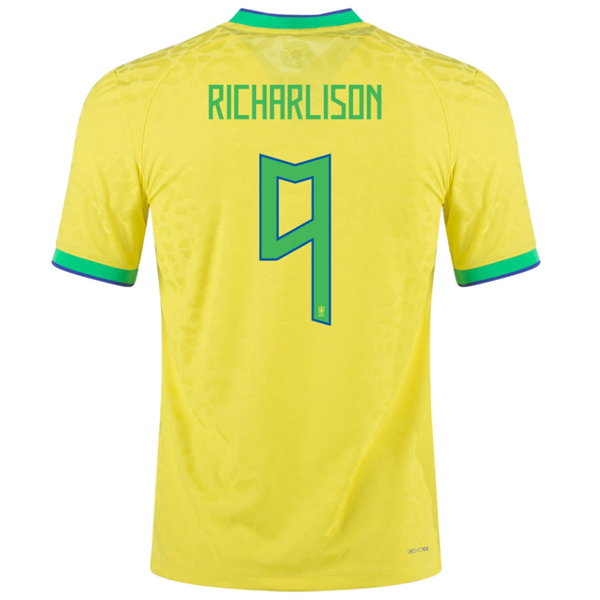 Nike Brazil Authentic Richarlison Match Home Jersey 22/23 (Dynamic Yellow/Paramount Blue)